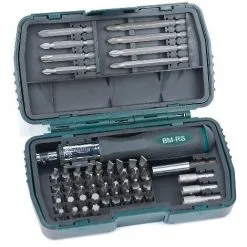 Coupon ? BRÜDER MANNESMANN KIT DE TOURNEVIS À CLIQUET AVEC EMBOUTS 53 PIÈCES ?