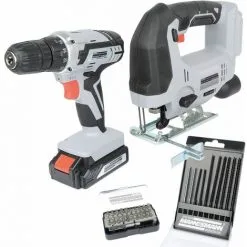 Meilleure affaire ✔️ BRÜDER MANNESMANN Ensemble D'outil Combi Alimenté Par Batterie 20 V Brüder Mannesmann ❤️