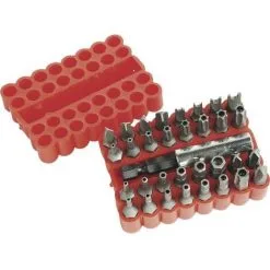 Bon marché ? BRÜDER MANNESMANN Brüder Mannesmann M 297-33 Jeu Dembouts 33 Pièces Profil En T Avec Trou, 6 Pans Intérieurs à Téton, Tri-Wing, écrou à F ?