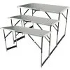 Bon marché ? BRÜDER MANNESMANN Ensemble Table Pliante Multifonction Aluminium 3 Pcs Brüder Mannesmann - Gris ?
