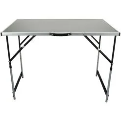 Bon marché ? BRÜDER MANNESMANN Ensemble Table Pliante Multifonction Aluminium 3 Pcs Brüder Mannesmann - Gris ? -BRÜDER MANNESMANN Soldes 65621450 3