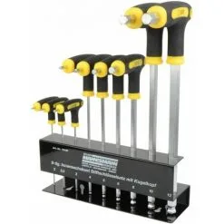 Promo ? BRÜDER MANNESMANN Jeu De Clés Hexagonales Et Sphériques 9 Pcs 18150 Brüder Mannesmann ✔️